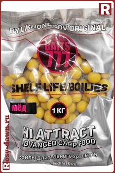 Бойлы Лихоносовых 777 Baits 20мм, 1кг, мед