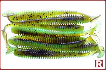 Diamond Swing Impact 4", 6шт, 401(Green Pumpkin/Chartreuse) - фото 11273