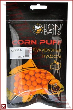 Кукурузные пуффы Lion Baits 20гр, слива - фото 19624