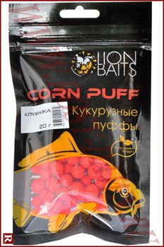 Кукурузные пуффы Lion Baits 20гр, клубника - фото 19626