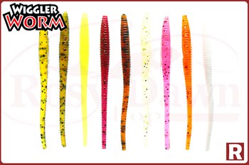 Lucky John Wriggler Worm 2.3", 9шт, mix1