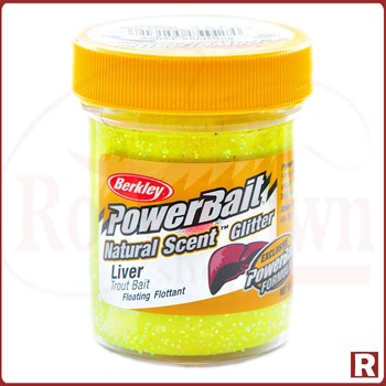 Паста Berkley Glitter Liver Sunshine Yellow (печень солнечно-желтая с блестками)