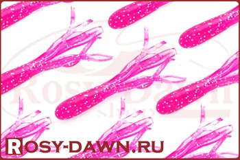 Кальмарчики Action Plastics Tube Jigs 40мм, 5шт, hot pink glitter - фото 8377