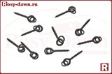 Фиксатор бойлов Bait Screws Matt Black с кольцом 10шт