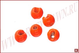 Slotted Tungsten Beads Orange