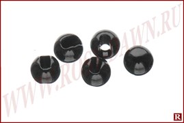 Slotted Tungsten Beads Black