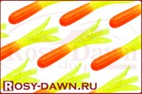 Кальмарчики Action Plastics Tube Jigs 40мм, 5шт, orange chartreuse glitter