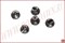 Slotted Tungsten Beads Black Nickel - фото 19293
