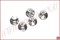 Slotted Tungsten Beads Silver - фото 19295